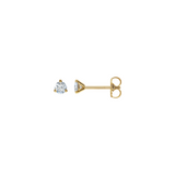 Gold Petite Solitaire Diamond Studs - MILANA JEWELRY 