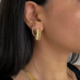 Sana Pave Hoops - MILANA JEWELRY 