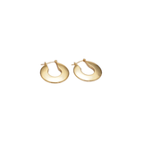 Naomi Flat Round Hoops - MILANA JEWELRY 