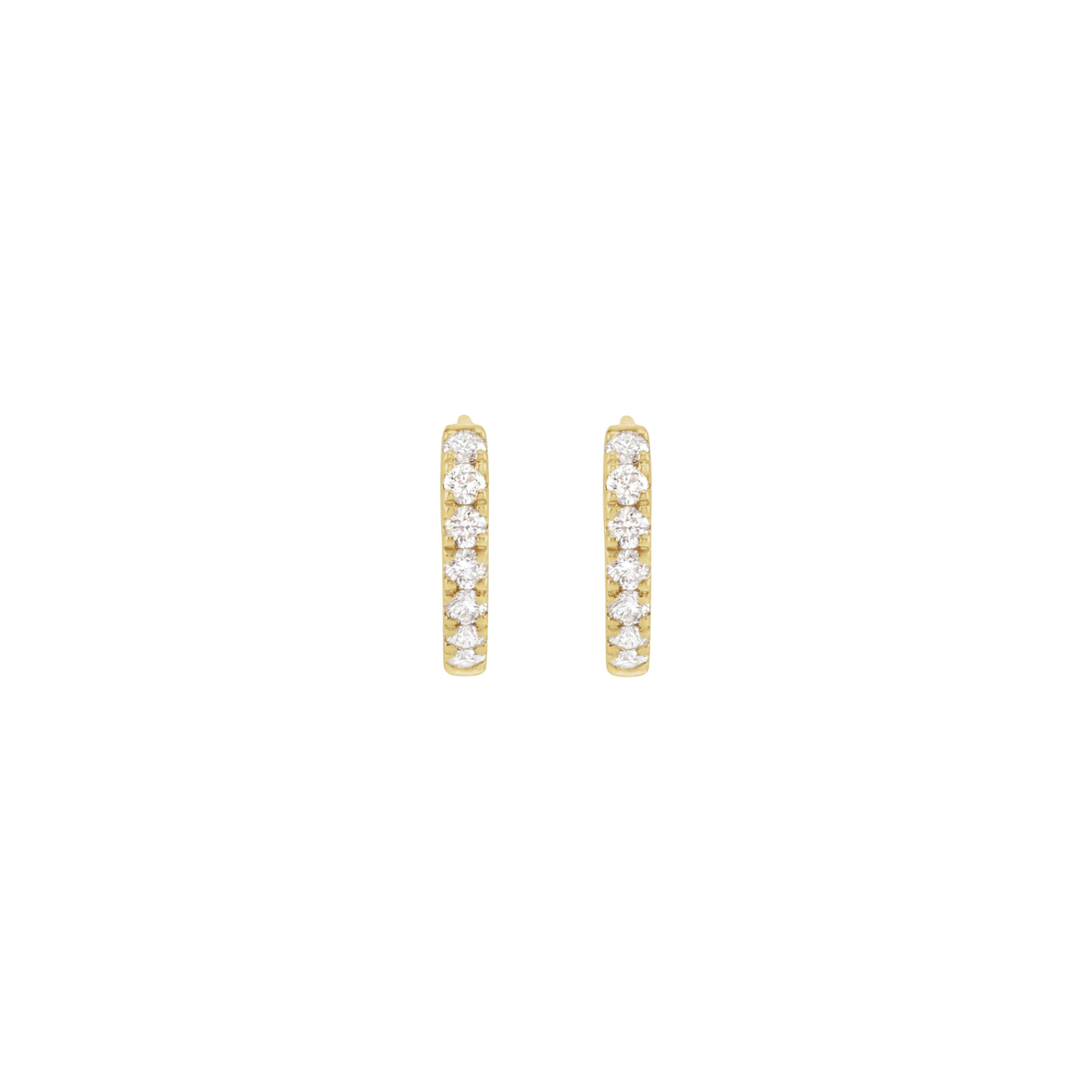 Delicados aros Huggie de oro de 14 k para todos los días