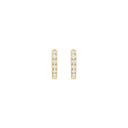 Delicados aros Huggie de oro de 14 k para todos los días