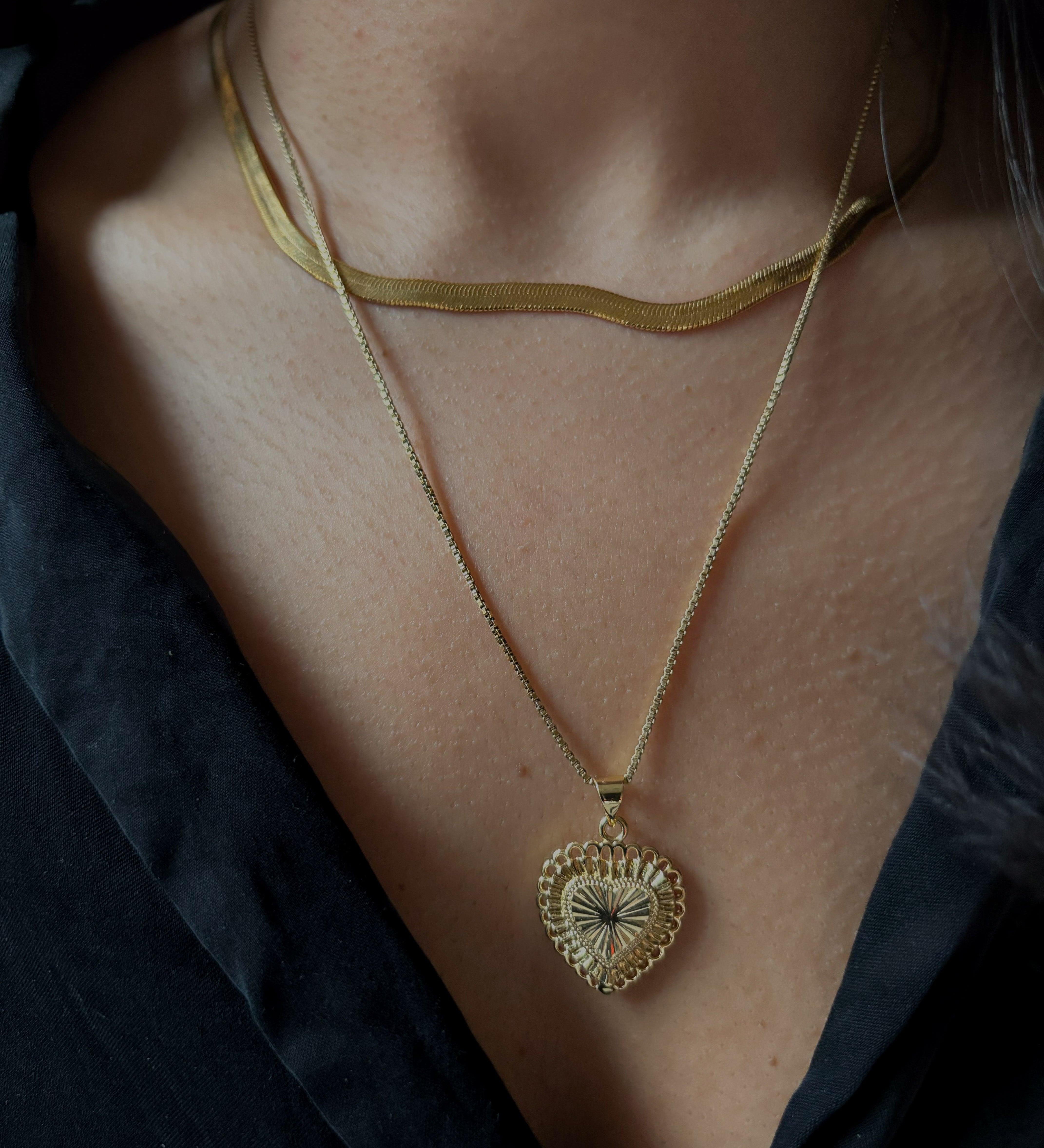 Gigi Herringbone Chain Necklace - MILANA JEWELRY 