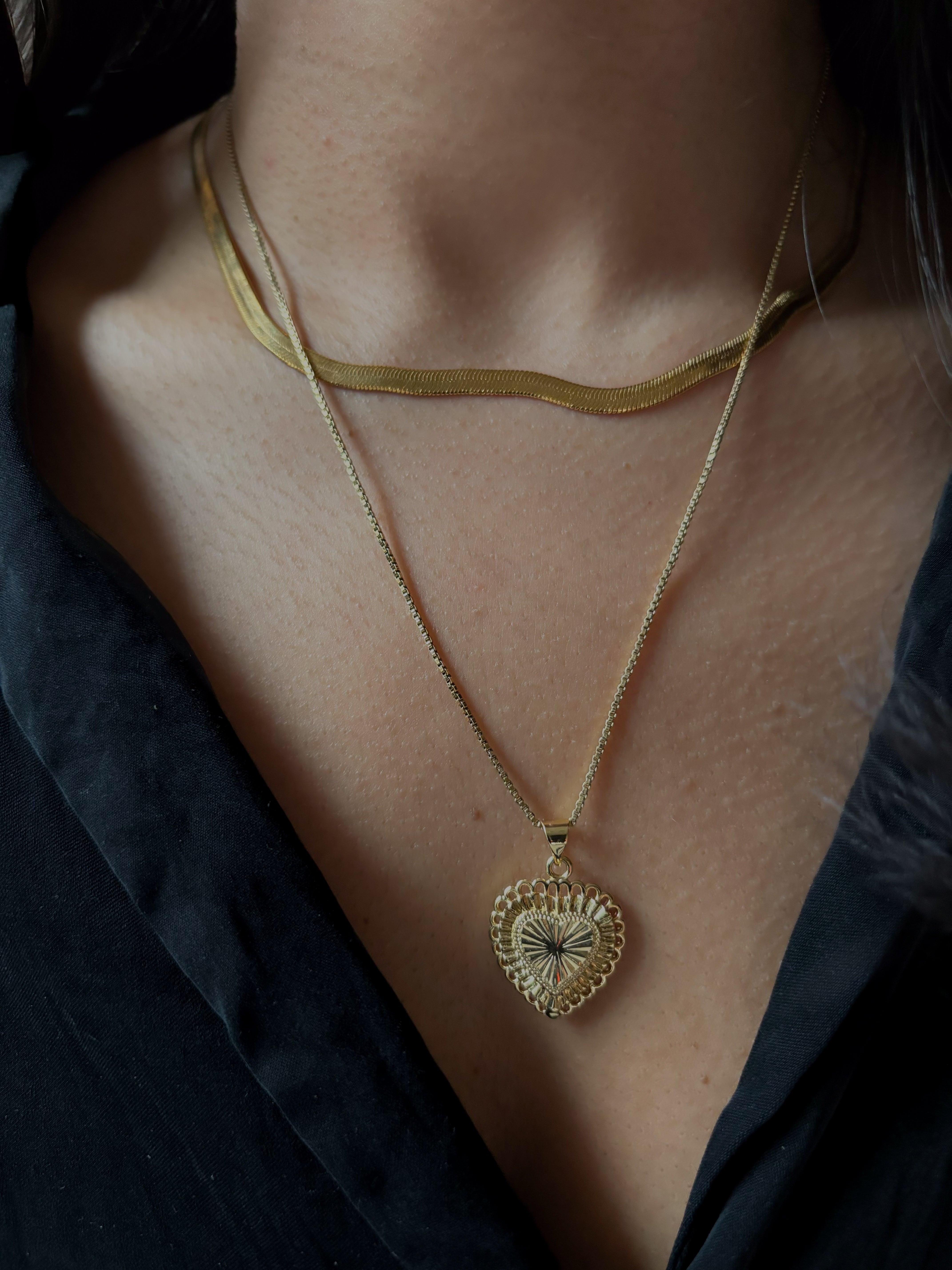 Gigi Herringbone Chain Necklace - MILANA JEWELRY 