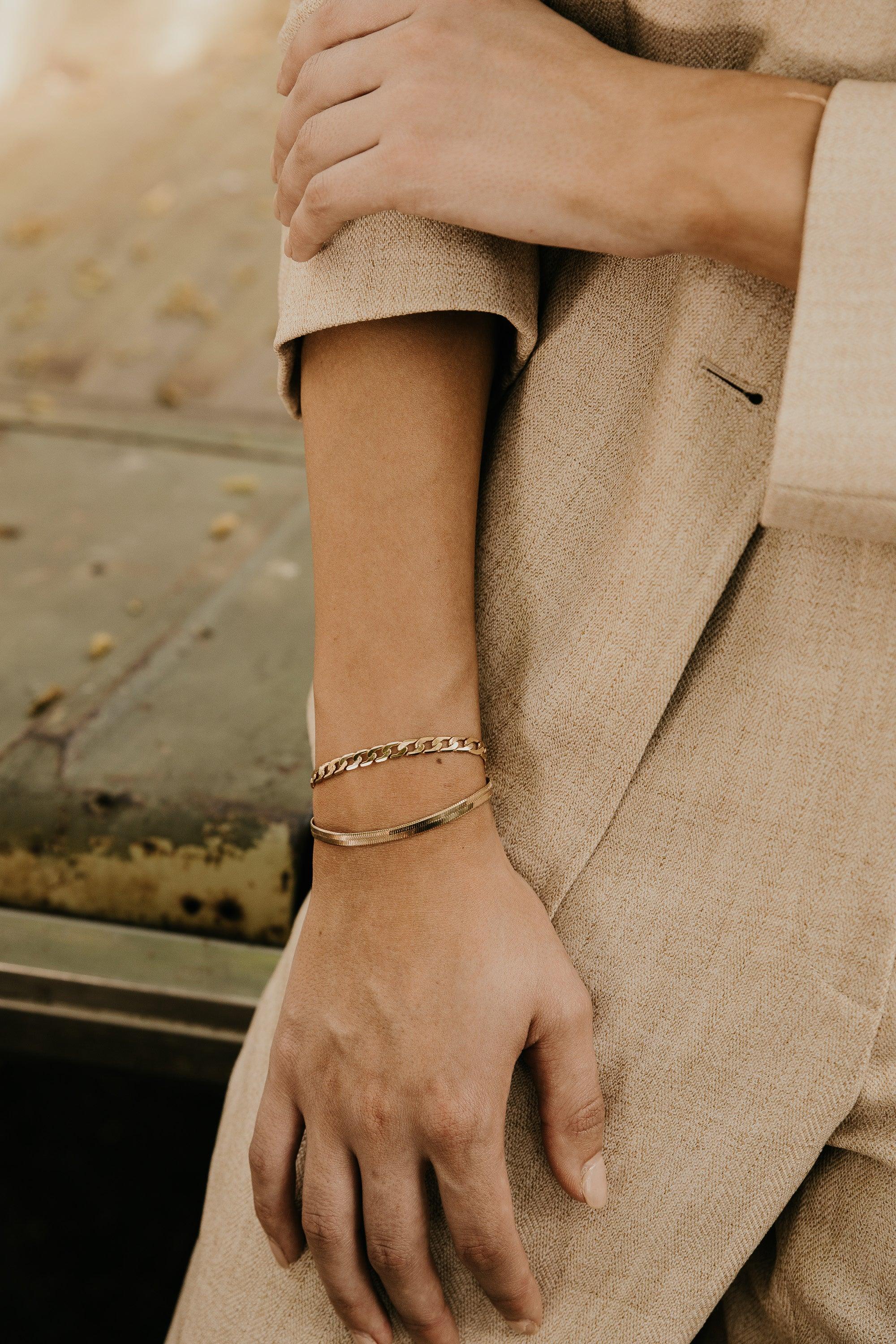 Gigi Herringbone Bracelet - MILANA JEWELRY 